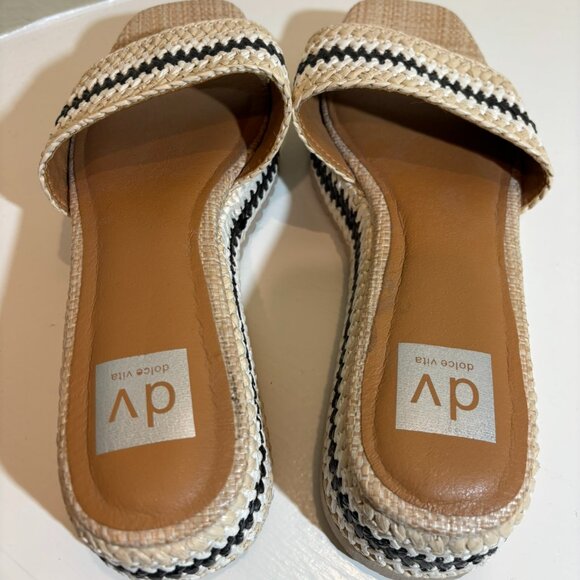 🤎 Dolce Vita Slip-on Summer Ready Woven 2 Inch Heel Shoes Size 9.5 - Picture 8 of 9